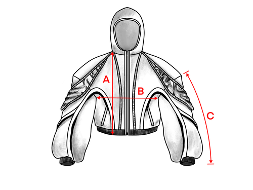 Size chart for 508 Zipper